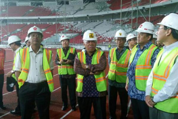 Menteri PUPR Tinjau Renovasi Stadion Gelora Bung Karno