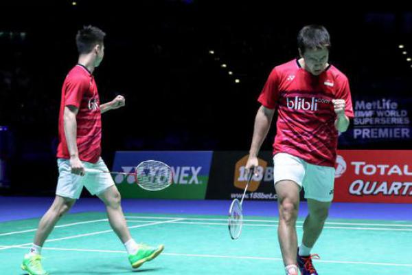 Marcus/Kevin Tundukkan Pasangan Denmark di BWF Dubai 2017