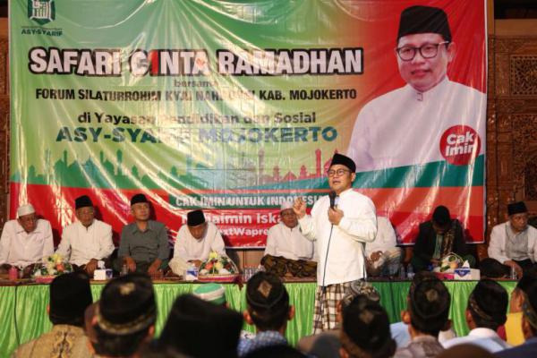 Di Hadapan Kiai Se-Mojokerto, Cak Imin Optimis PKB jadi Partai Pemenang Kedua