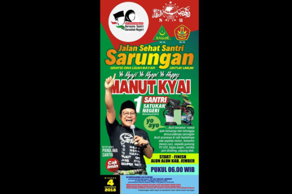 Cak Imin `Jalan Sehat Sarungan` Bareng Ribuan Santri di Jember