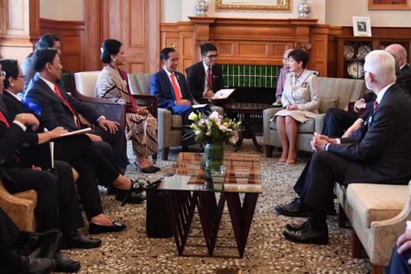Ini yang Dibahas Jokowi-Gubernur Jenderal Selandia Baru di Wellington