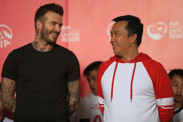 Sambangi Indonesia, David Beckham Disambut Menpora dan Atlet Tanah Air