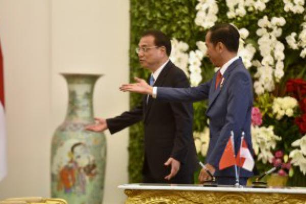 Jokowi Terima Kunjungan PM Tiongkok di Istana Bogor