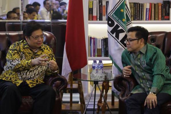 Disambangi Airlangga, Cak Imin Tanya Kabar Jokowi