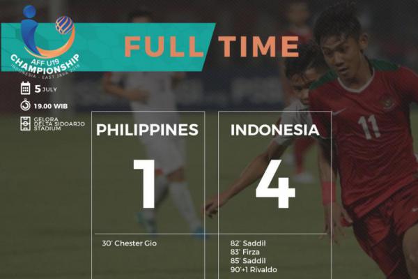 Drama 4 Menit 3 Gol, Saddil Ramdani cs Bungkam Filipina 