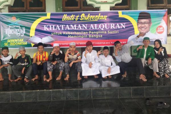 Lagi, Ratusan Santri Kuningan Gelar Khataman untuk Cak Imin