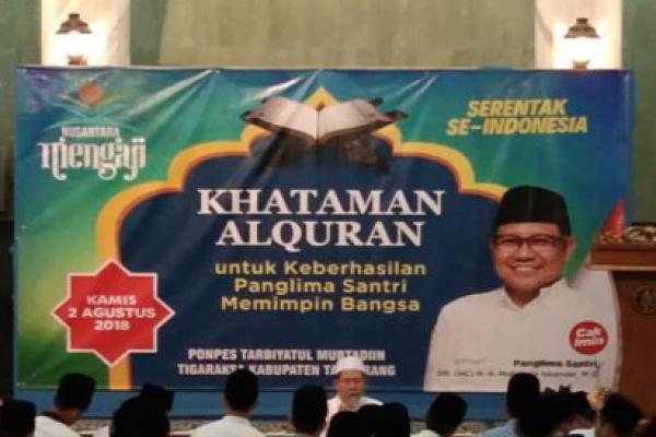 Doakan Cak Imin Cawapres, PKB Tangerang Gelar Khataman Alquran