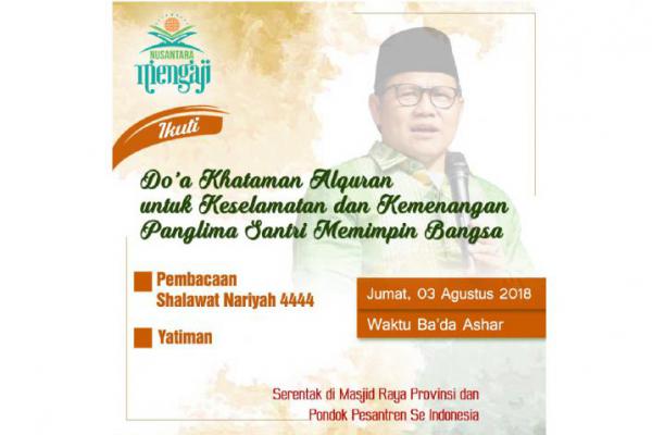 Doakan Cak Imin Cawapres, Warga Inhil Gelar Khataman Alquran