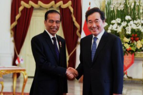 Jokowi Terima Kunjungan Resmi PM Korsel Lee Nak-yeon di Istana Jakarta