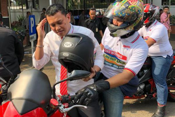 Ke KPU, 9 Sekjen Koalisi Jokowi Naik Motor Gede