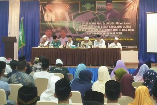 Bertemu Tokoh Masyarakat Aceh, Ma`ruf Amin Mohon Doa Restu