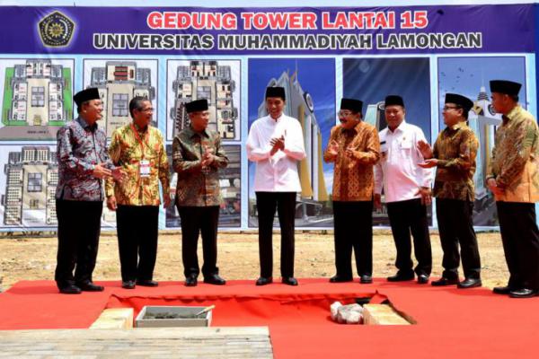 Presiden Hadiri Peletakan Batu Pertama Tower Universitas Muhammadiyah Lamongan