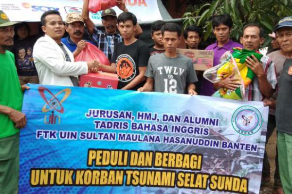 Jurusan, HMJ dan Alumni TBI UIN Banten Salurkan Donasi untuk Korban Tsunami