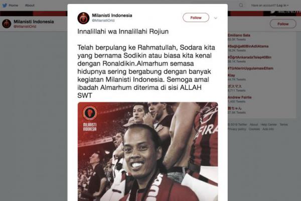 Sodikin Alias Ronaldikin Dikabarkan Meninggal Dunia