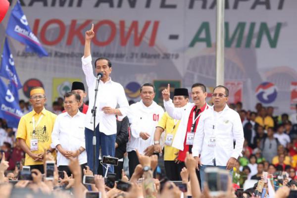 Kampanye di Makassar, Jokowi: 100% Saya Percaya TNI