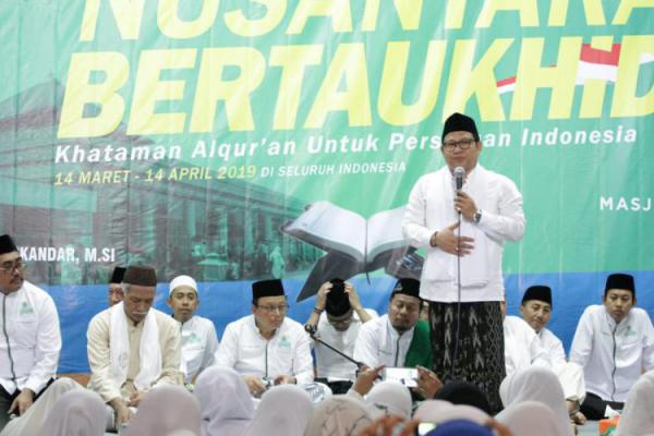 Khataman Alqur`an Nusantara Bertauhid Serentak se Indonesia, ini Do`a Cak Imin