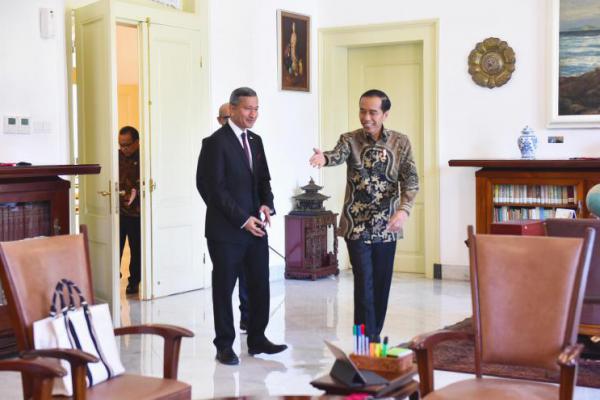 Presiden Jokowi Terima Kunjungan Menlu Singapura di Istana Bogor