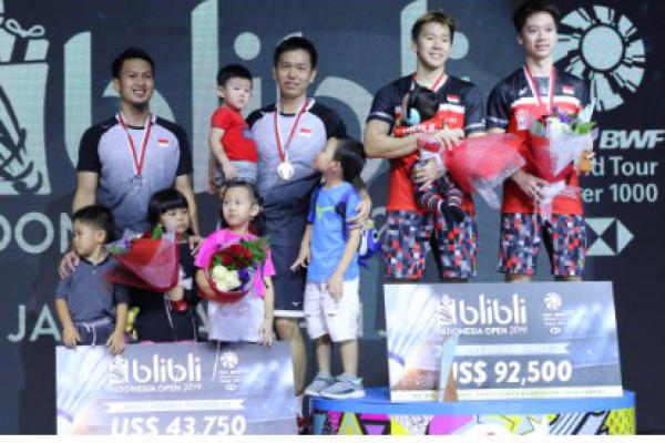 Jadi Runner Up Indonesia Open 2019, Hendra/Ahsan Kewalahan Lawan Kevin/Marcus