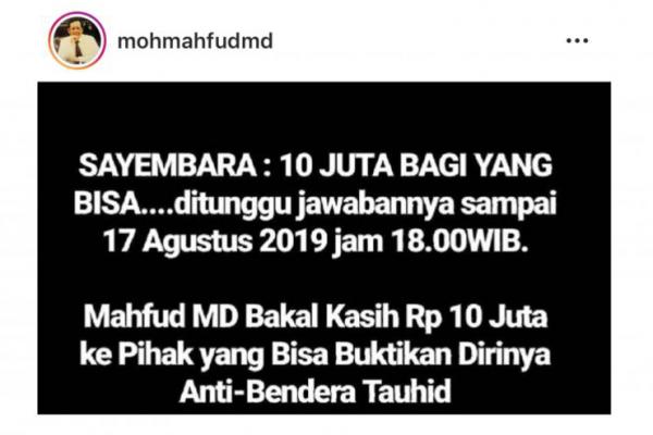 Bantah Dituding Anti Tauhid, Mahfud Gelar Sayembara Berhadiah Rp 10 Juta