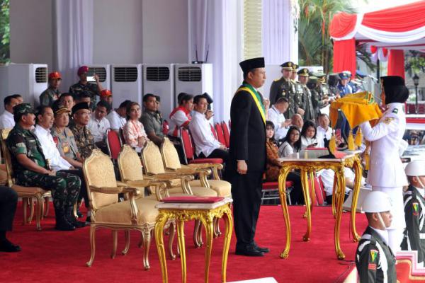 Presiden Jokowi Hadiri Geladi Bersih Upacara Hari Kemerdekaan di Halaman Istana Merdeka