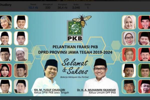 Anggota DPRD Jateng Dilantik, Kursi PKB Naik Signifikan