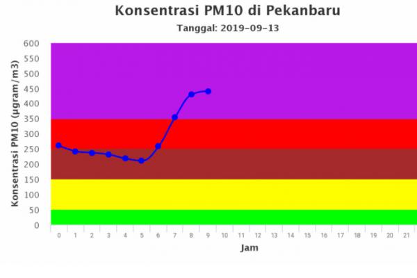 Mengerikan! Kualitas Udara di Pekanbaru Berbahaya Imbas Kebakaran