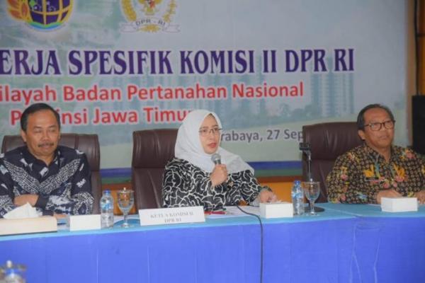 Kunker ke BPN Jatim, Nihayatul Wafiroh Apresiasi Kepala Daerah Terus Galakkan PTSL 