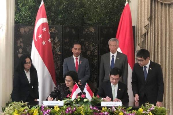 Indonesia-Singapura Teken Perjanjian Pertukaran Data Ekspor-Impor