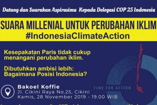 Climate Institute Gelar Diskusi Terbuka `Suara Millennials untuk Aksi Iklim`