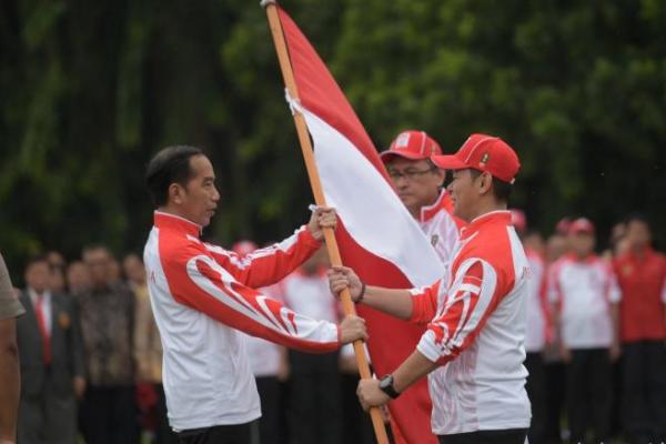 Presiden Jokowi Lepas Kontingen Indonesia, Target Masuk 2 Besar Sea Games 2019