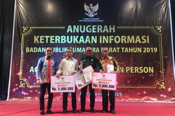 PKB Sumatera Barat Raih Anugerah Keterbukaan Informasi Publik 2019