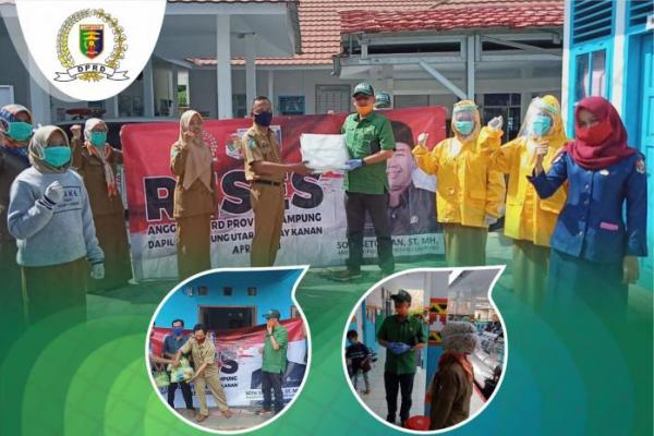 Aleg PKB Lampung, Soni Setiawan Serahkan Bantuan APD ke Puskesmas Hulu Sungai