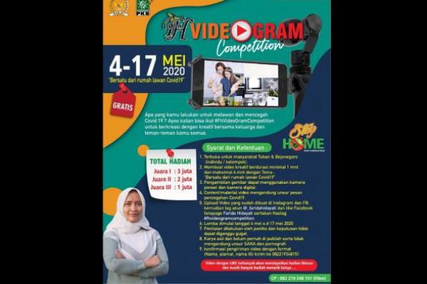 Bersatu Dari Rumah Lawan COVID-19, Farida Hidayati Gelar Videogram Competition
