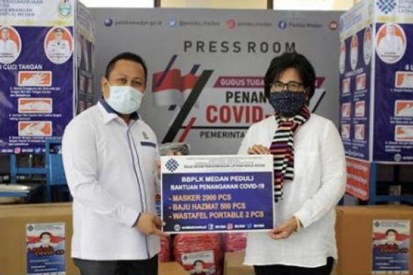 Selain ke Pemda Sumatera Utara, BBPLK Medan Serahkan Bantuan APD ke Pemkot Medan