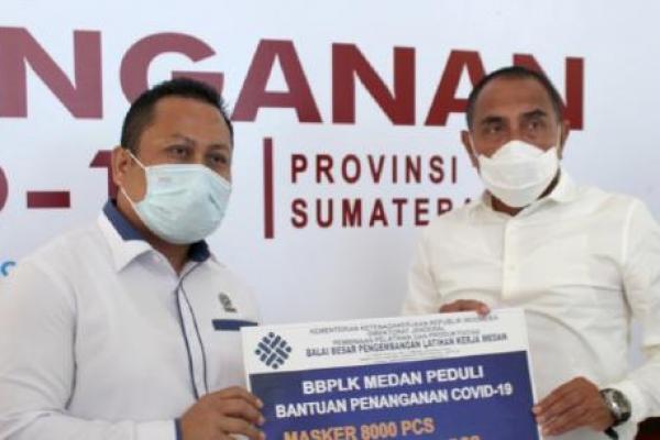 Gubernur Sumatera Utara Terima Bantuan APD Covid-19 dari BBPLK Medan
