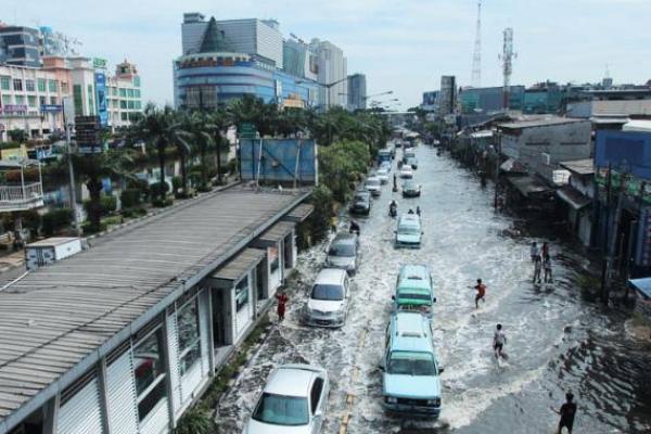 Banjir Rob Terjang Penjaringan, Jakarta Utara