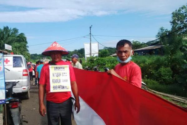 Protes Areal Lahan Dirampas, Petani Deli Serdang Jalan Kaki ke Jakarta 