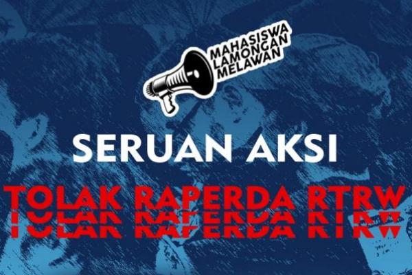 Tolak Raperda RTRW 2020-2040, Mahasiswa Lamongan Melawan