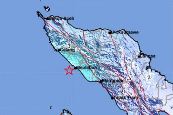 Warga Aceh Barat Rasakan Gempa Magnitudo 5,2
