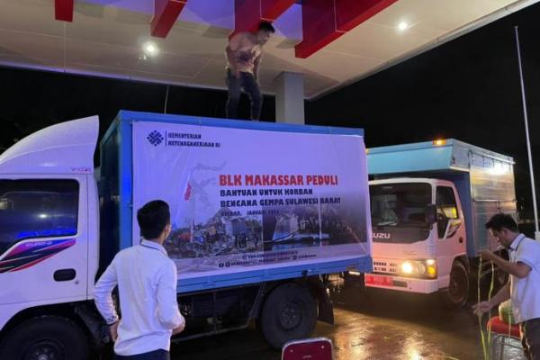 Kemnaker Kirim Bantuan Logistik untuk Korban Gempa Sulbar