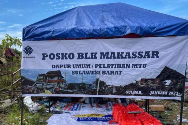 Peduli Korban Gempa Sulbar, Kemnaker Buka Posko Dapur Umum