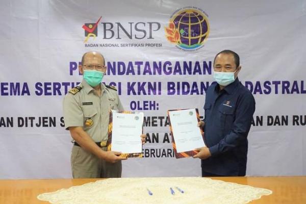 BNSP dan Kementerian ATR/BPN Teken Skema Sertifikasi Bidang Kadastral
