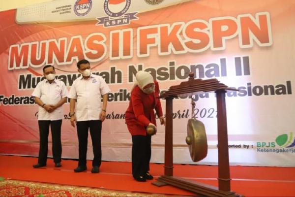 Buka Munas FKSPN, Menaker Ida Ajak Serikat Buruh Perkuat Dialog Ketenagakerjaan