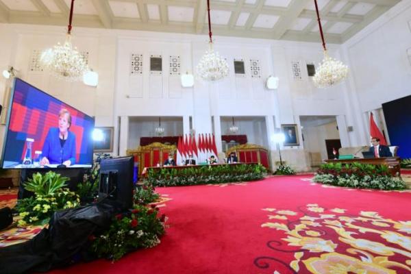 Lewat Virtual, Presiden Jokowi dan Kanselir Jerman Angela Merkel Buka Hannover Messe 2021