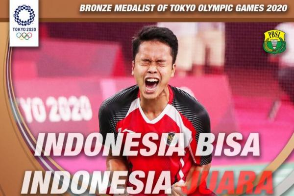 Raih Perunggu Olimpiade Tokyo, Anthony Ginting Tambah Medali Indonesia