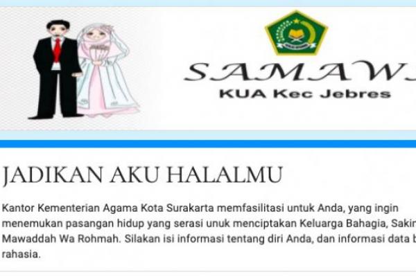 Ini Alasan Kemenag Solo Buka Layanan Biro Jodoh Online "Jadikan Aku Halalmu"