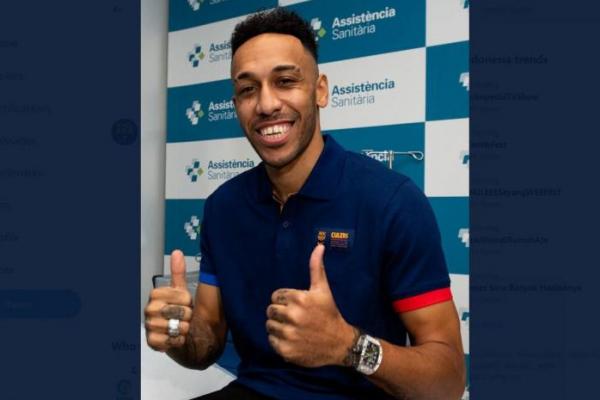 Resmi! Barcelona Datangkan Pierre-Emerick Aubameyang