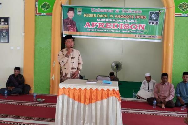 Legislator PKB Padang Pariaman Siap Perjuangkan Aspirasi Guru dan Pondok Pesantren