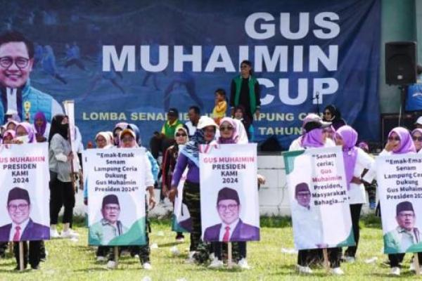 Di Lampung, Pegiat Senam Deklarasi Dukung Gus Muhaimin Presiden 2024