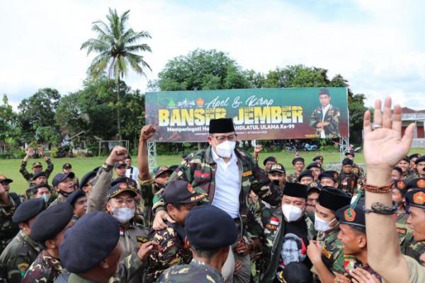 Pimpin Apel Banser Jember, Gus Muhaimin: 2024 Kitalah Penentu Kebaikan!